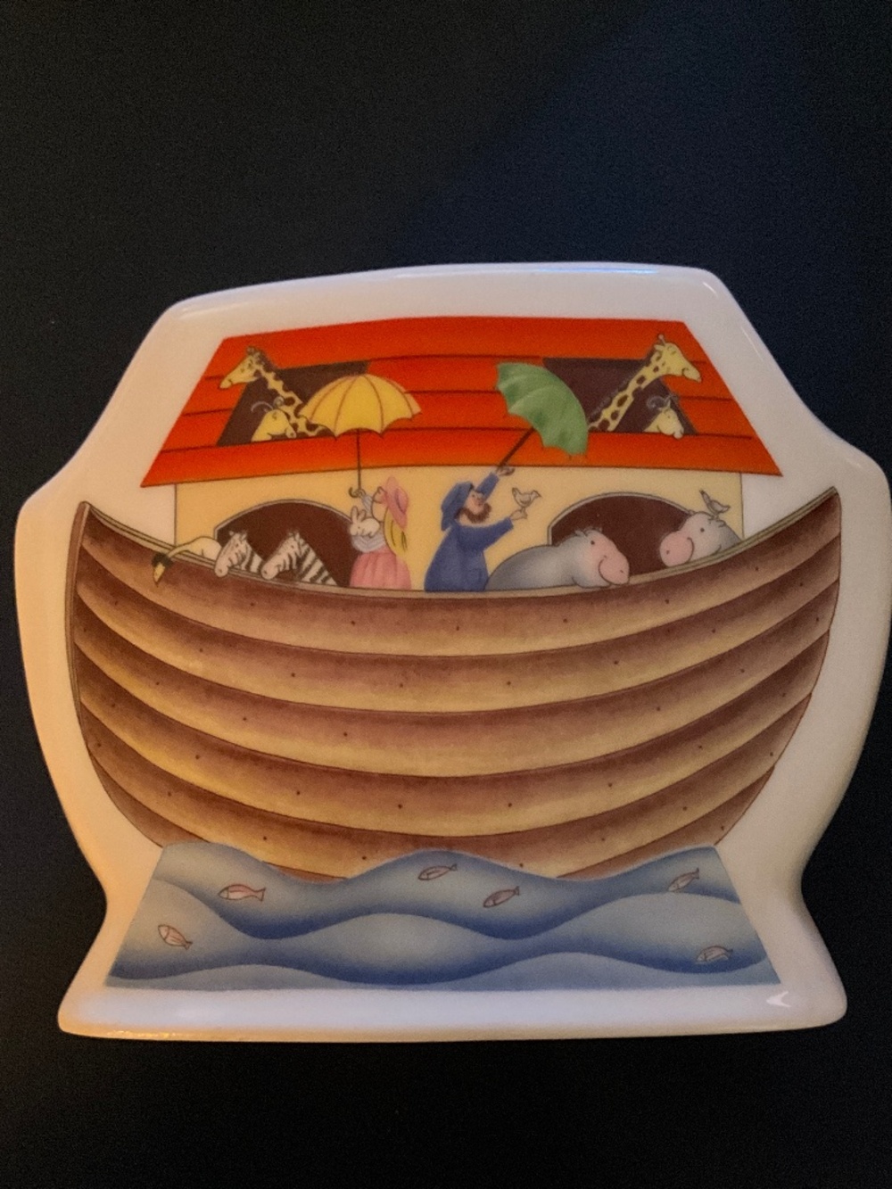Royal Worcester Porcelain Noah’s Ark Bank Mint Condition With The Key